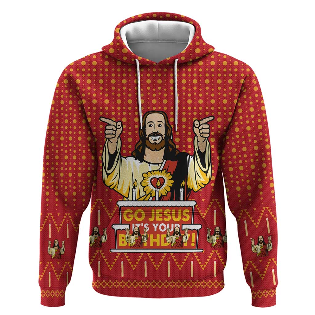 Jesus Birthday Christmas Hoodie Funny Xmas Holiday Patterns - Wonder Print Shop
