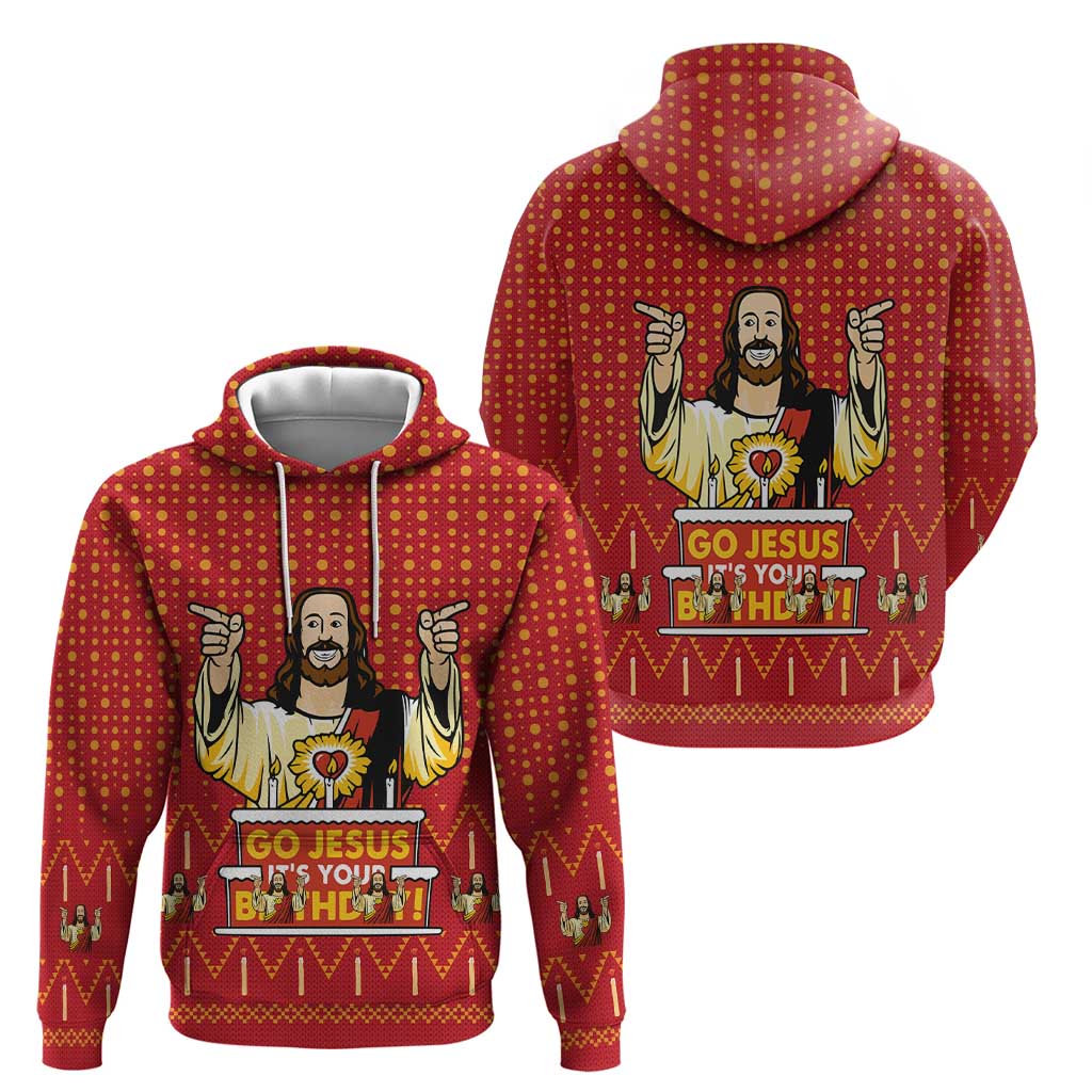 Jesus Birthday Christmas Hoodie Funny Xmas Holiday Patterns - Wonder Print Shop