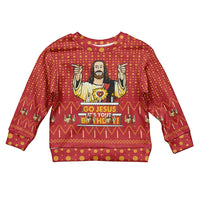 Jesus Birthday Christmas Kid Ugly Christmas Sweater Funny Xmas Holiday Patterns - Wonder Print Shop
