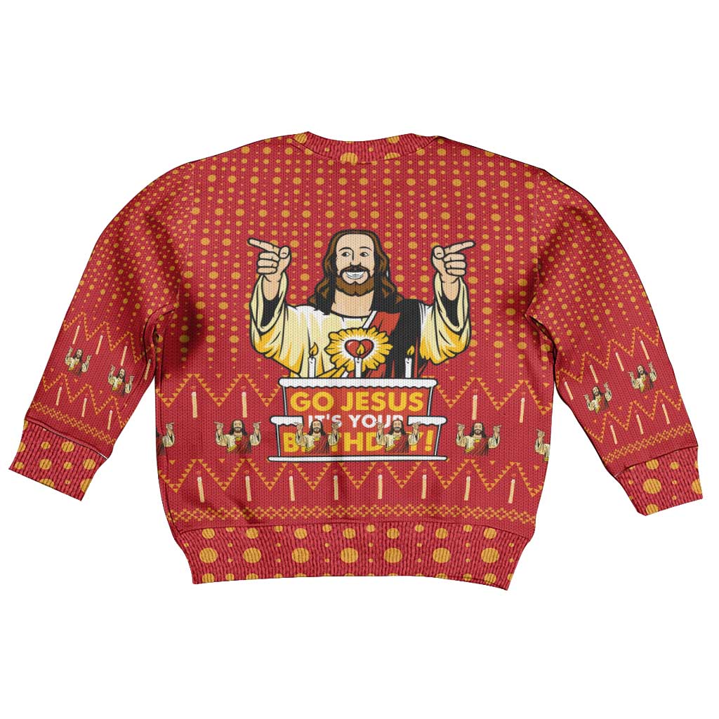 Jesus Birthday Christmas Kid Ugly Christmas Sweater Funny Xmas Holiday Patterns - Wonder Print Shop