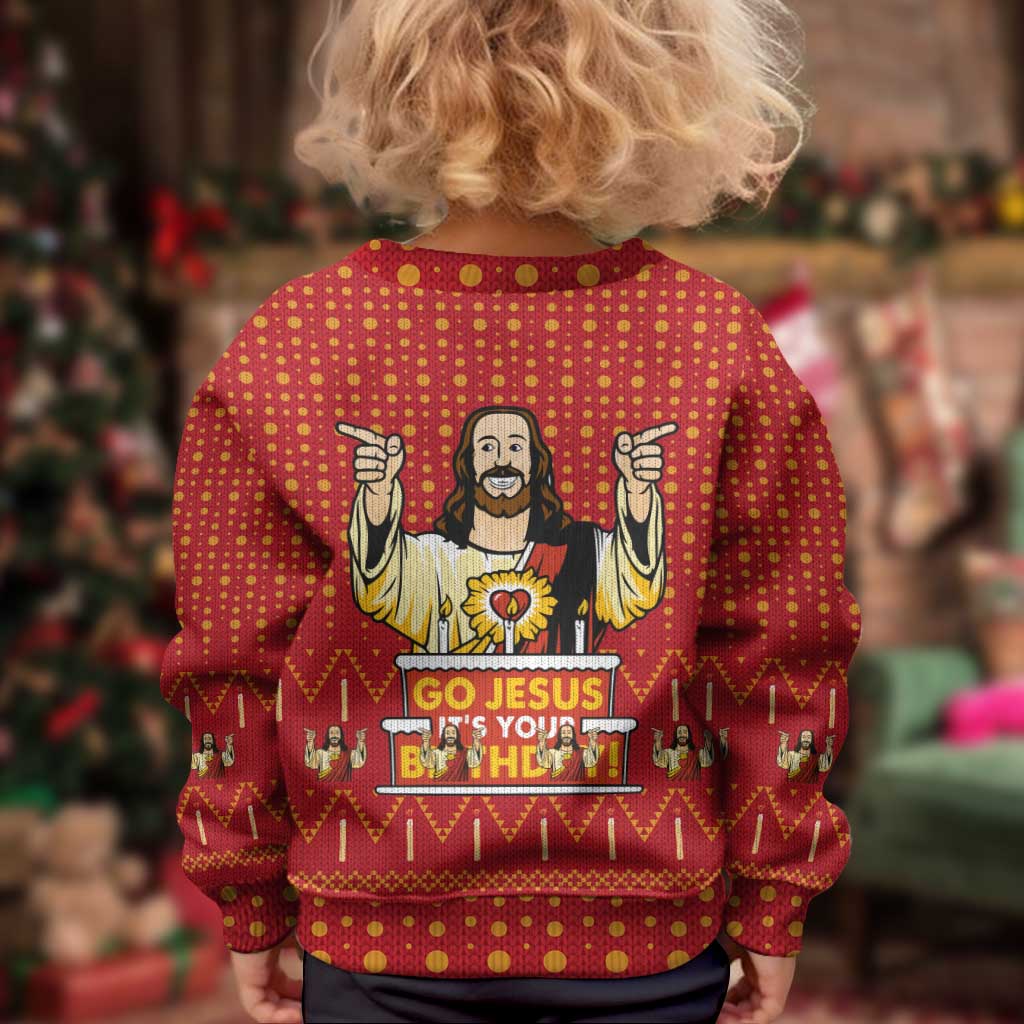 Jesus Birthday Christmas Kid Ugly Christmas Sweater Funny Xmas Holiday Patterns - Wonder Print Shop