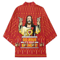Jesus Birthday Christmas Kimono Funny Xmas Holiday Patterns - Wonder Print Shop