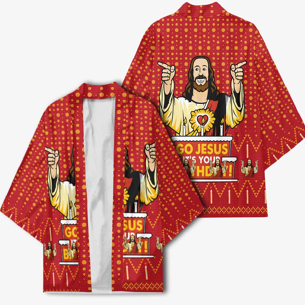 Jesus Birthday Christmas Kimono Funny Xmas Holiday Patterns - Wonder Print Shop