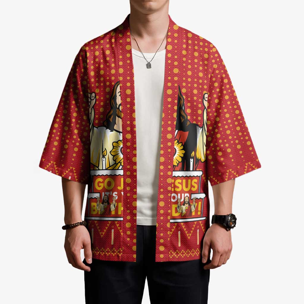 Jesus Birthday Christmas Kimono Funny Xmas Holiday Patterns - Wonder Print Shop