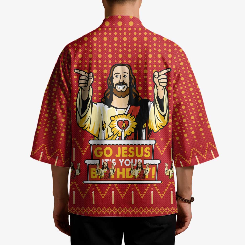 Jesus Birthday Christmas Kimono Funny Xmas Holiday Patterns - Wonder Print Shop