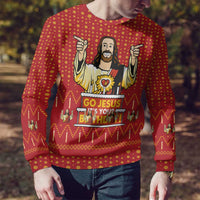 Jesus Birthday Christmas Ugly Christmas Sweater Funny Xmas Holiday Patterns - Wonder Print Shop