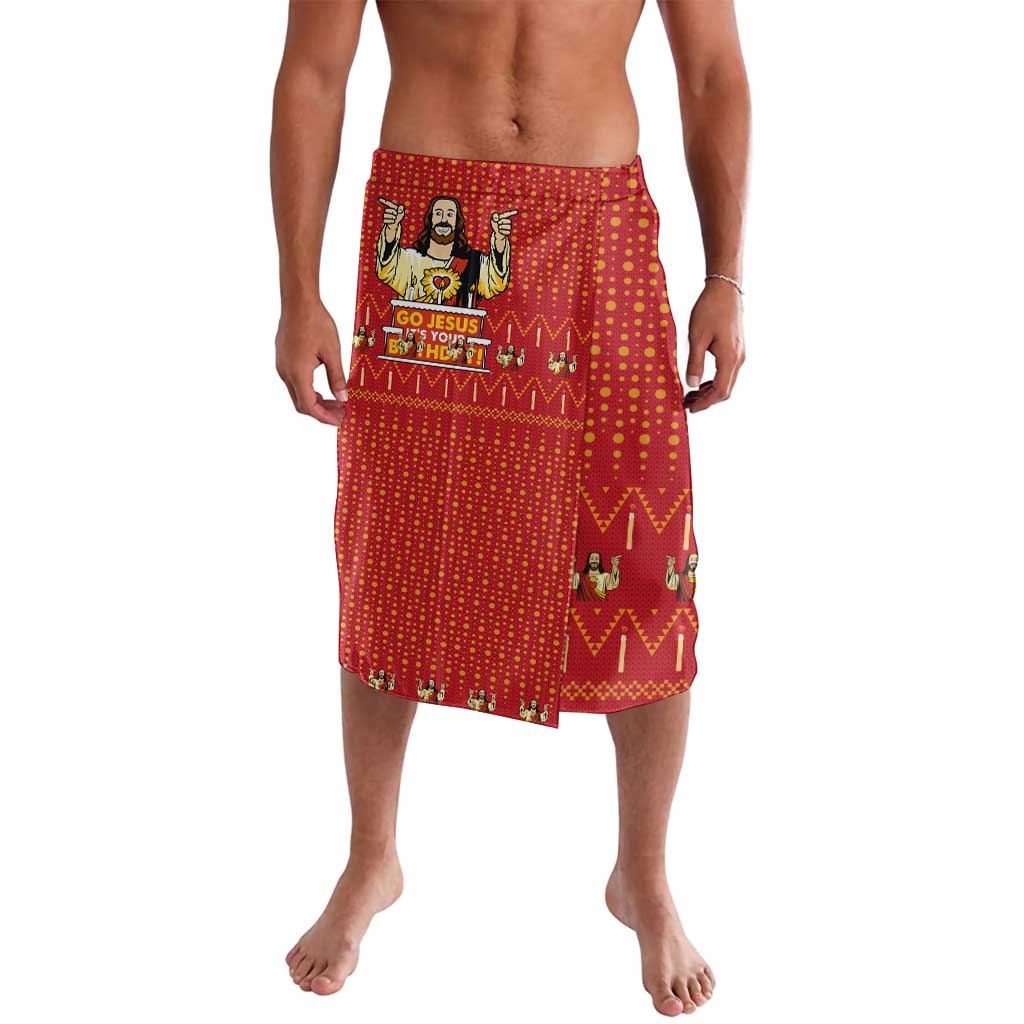 Jesus Birthday Christmas Lavalava Funny Xmas Holiday Patterns - Wonder Print Shop
