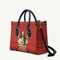 Jesus Birthday Christmas Leather Bag Funny Xmas Holiday Patterns - Wonder Print Shop