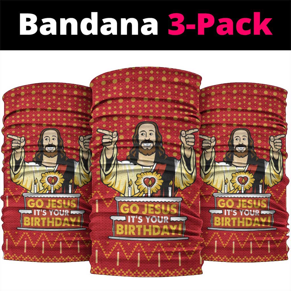 Jesus Birthday Christmas Neck Gaiter Funny Xmas Holiday Patterns - Wonder Print Shop