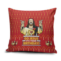 Jesus Birthday Christmas Pillow Cover Funny Xmas Holiday Patterns - Wonder Print Shop