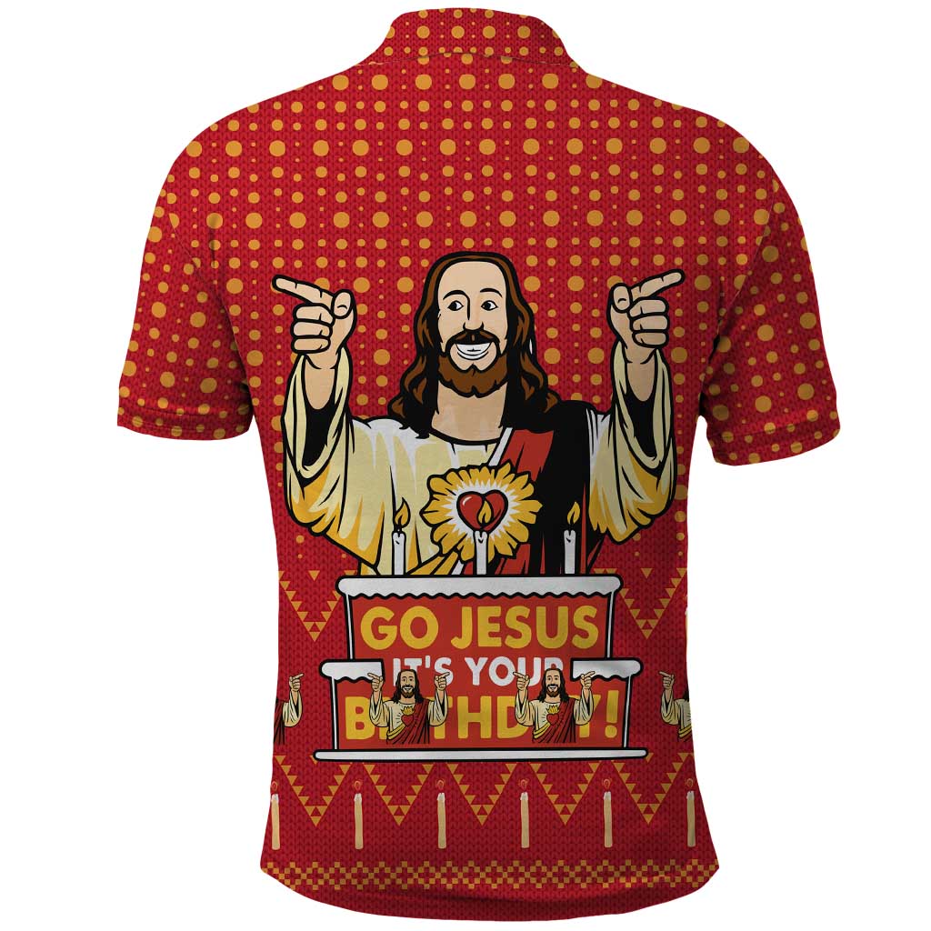 Jesus Birthday Christmas Polo Shirt Funny Xmas Holiday Patterns - Wonder Print Shop
