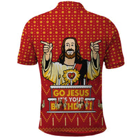 Jesus Birthday Christmas Polo Shirt Funny Xmas Holiday Patterns - Wonder Print Shop
