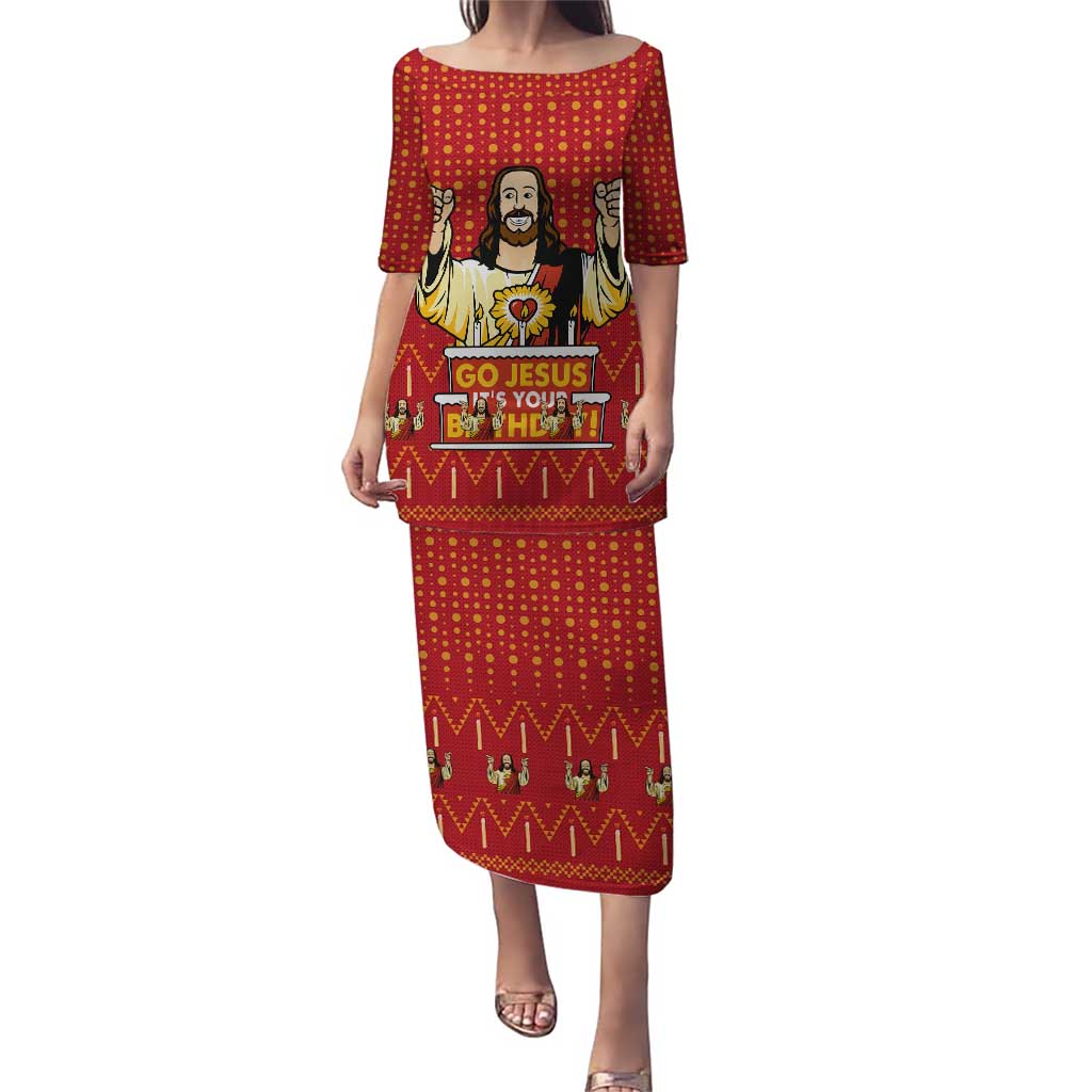 Jesus Birthday Christmas Puletasi Funny Xmas Holiday Patterns - Wonder Print Shop