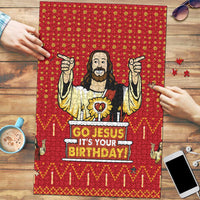 Jesus Birthday Christmas Puzzle Funny Xmas Holiday Patterns - Wonder Print Shop