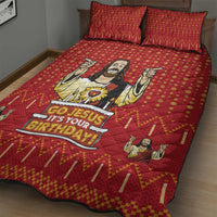 Jesus Birthday Christmas Quilt Bed Set Funny Xmas Holiday Patterns - Wonder Print Shop