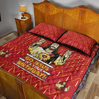 Jesus Birthday Christmas Quilt Bed Set Funny Xmas Holiday Patterns - Wonder Print Shop