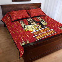 Jesus Birthday Christmas Quilt Bed Set Funny Xmas Holiday Patterns - Wonder Print Shop