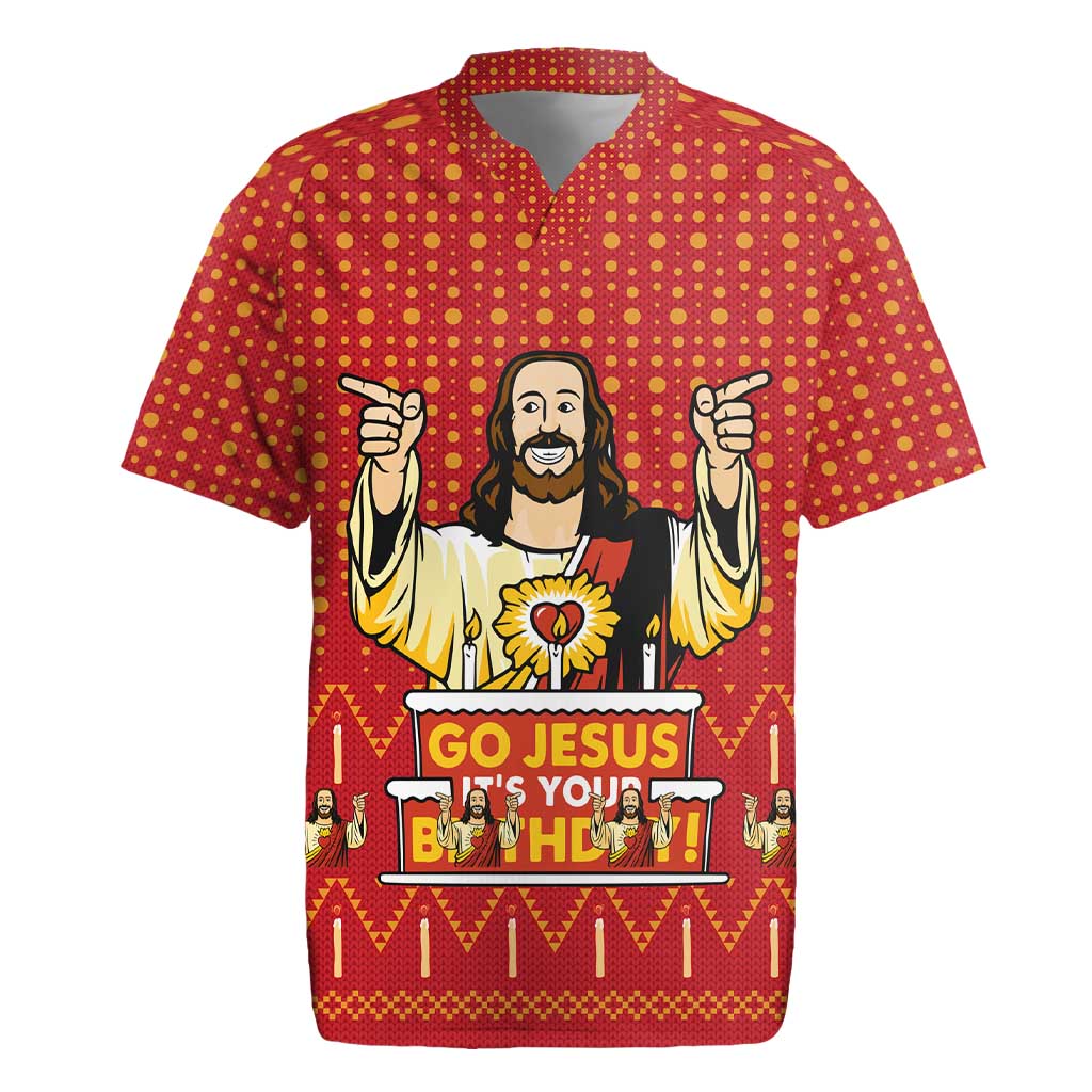 Jesus Birthday Christmas Rugby Jersey Funny Xmas Holiday Patterns - Wonder Print Shop