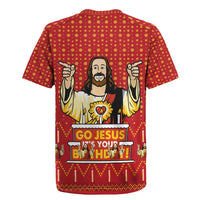 Jesus Birthday Christmas Rugby Jersey Funny Xmas Holiday Patterns - Wonder Print Shop