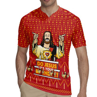 Jesus Birthday Christmas Rugby Jersey Funny Xmas Holiday Patterns - Wonder Print Shop