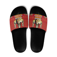 Jesus Birthday Christmas Slide Sandals Funny Xmas Holiday Patterns - Wonder Print Shop