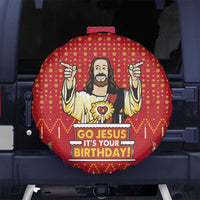 Jesus Birthday Christmas Spare Tire Cover Funny Xmas Holiday Patterns - Wonder Print Shop