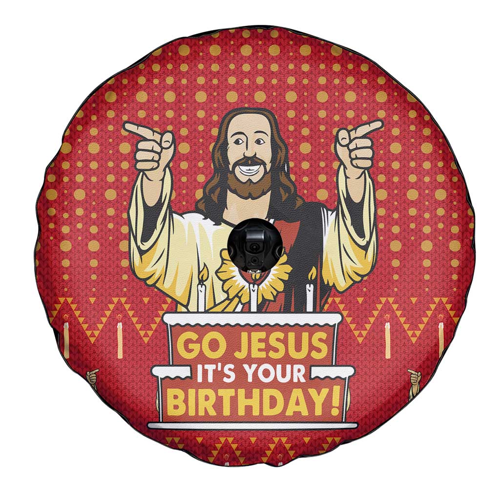 Jesus Birthday Christmas Spare Tire Cover Funny Xmas Holiday Patterns - Wonder Print Shop