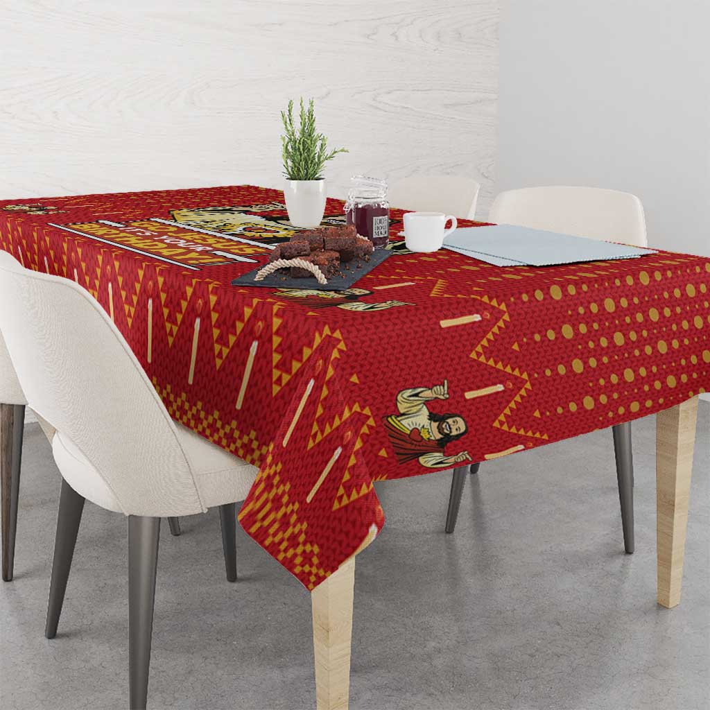 Jesus Birthday Christmas Tablecloth Funny Xmas Holiday Patterns - Wonder Print Shop