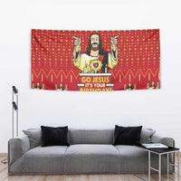 Jesus Birthday Christmas Tapestry Funny Xmas Holiday Patterns - Wonder Print Shop