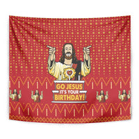 Jesus Birthday Christmas Tapestry Funny Xmas Holiday Patterns - Wonder Print Shop