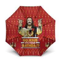 Jesus Birthday Christmas Umbrella Funny Xmas Holiday Patterns - Wonder Print Shop