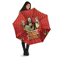 Jesus Birthday Christmas Umbrella Funny Xmas Holiday Patterns - Wonder Print Shop