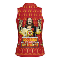 Jesus Birthday Christmas Women Sleeveless Polo Shirt Funny Xmas Holiday Patterns - Wonder Print Shop