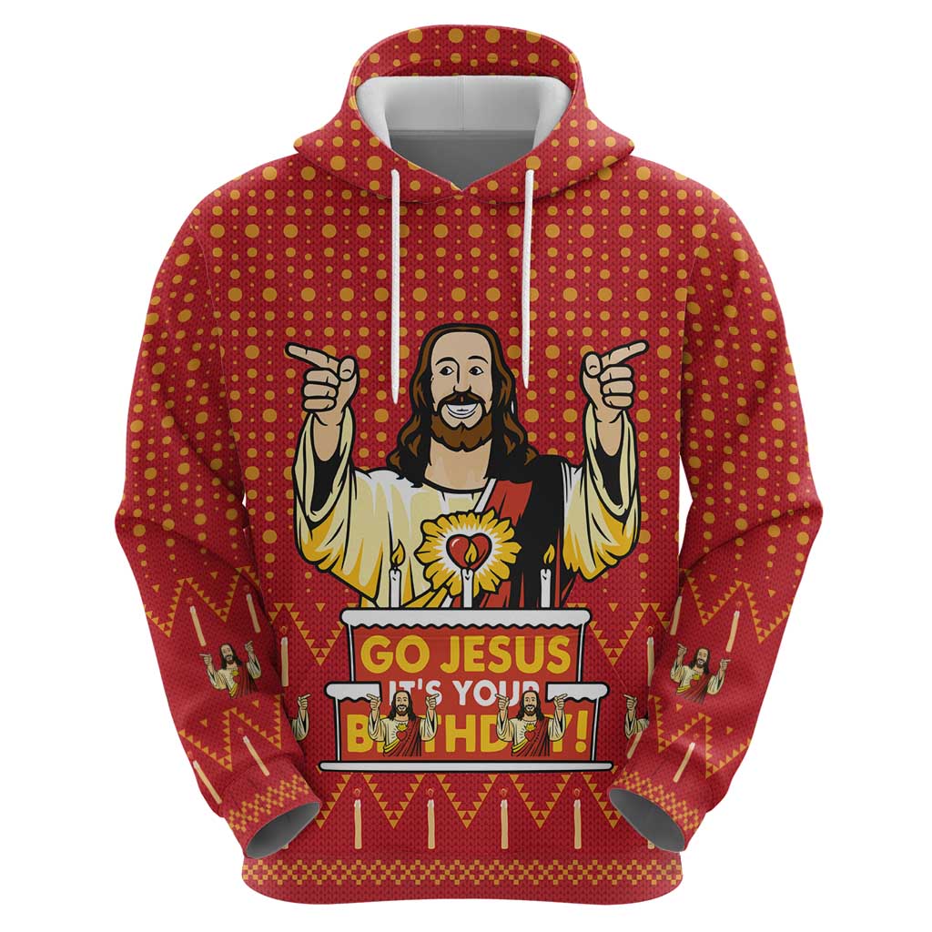 Jesus Birthday Christmas Zip Hoodie Funny Xmas Holiday Patterns - Wonder Print Shop