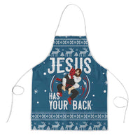 Jesus Has Your Back Jiu Jitsu Christmas Apron Funny Xmas Holiday Patterns - Wonder Print Shop