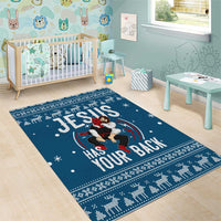 Jesus Has Your Back Jiu Jitsu Christmas Area Rug Funny Xmas Holiday Patterns - Wonder Print Shop