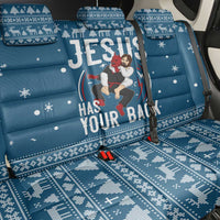 Jesus Has Your Back Jiu Jitsu Christmas Back Car Seat Cover Funny Xmas Holiday Patterns - Wonder Print Shop
