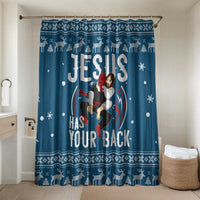 Jesus Has Your Back Jiu Jitsu Christmas Bathroom Set Funny Xmas Holiday Patterns - Wonder Print Shop