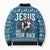 Jesus Has Your Back Jiu Jitsu Christmas Bomber Puffer Jacket Funny Xmas Holiday Patterns - Wonder Print Shop