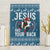 Jesus Has Your Back Jiu Jitsu Christmas Canvas Wall Art Funny Xmas Holiday Patterns - Wonder Print Shop