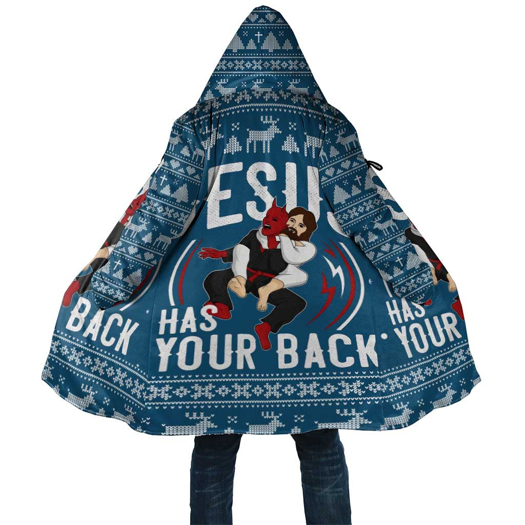Jesus Has Your Back Jiu Jitsu Christmas Cloak Funny Xmas Holiday Patterns - Wonder Print Shop