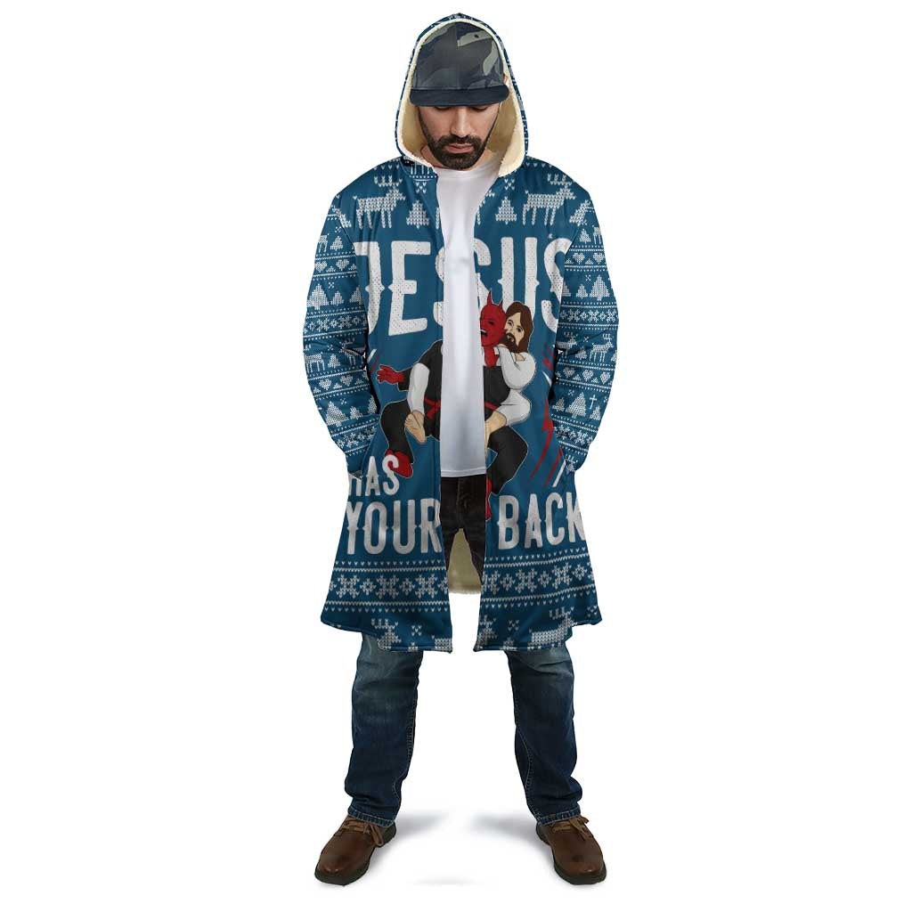 Jesus Has Your Back Jiu Jitsu Christmas Cloak Funny Xmas Holiday Patterns - Wonder Print Shop