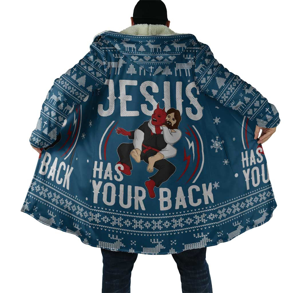 Jesus Has Your Back Jiu Jitsu Christmas Cloak Funny Xmas Holiday Patterns - Wonder Print Shop