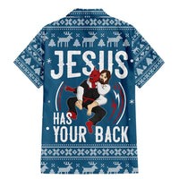 Jesus Has Your Back Jiu Jitsu Christmas Family Matching Mermaid Dress and Hawaiian Shirt Funny Xmas Holiday Patterns - Wonder Print Shop