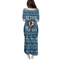 Jesus Has Your Back Jiu Jitsu Christmas Family Matching Puletasi and Hawaiian Shirt Funny Xmas Holiday Patterns - Wonder Print Shop