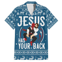 Jesus Has Your Back Jiu Jitsu Christmas Family Matching Summer Maxi Dress and Hawaiian Shirt Funny Xmas Holiday Patterns - Wonder Print Shop