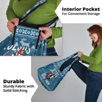 Jesus Has Your Back Jiu Jitsu Christmas Grocery Bag Funny Xmas Holiday Patterns - Wonder Print Shop