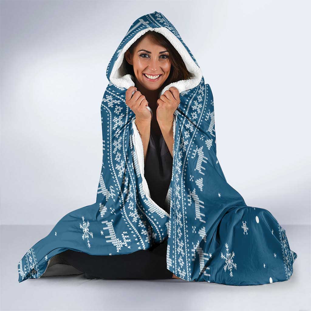 Jesus Has Your Back Jiu Jitsu Christmas Hooded Blanket Funny Xmas Holiday Patterns - Wonder Print Shop