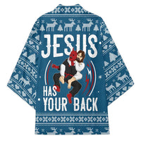 Jesus Has Your Back Jiu Jitsu Christmas Kimono Funny Xmas Holiday Patterns - Wonder Print Shop