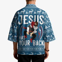 Jesus Has Your Back Jiu Jitsu Christmas Kimono Funny Xmas Holiday Patterns - Wonder Print Shop